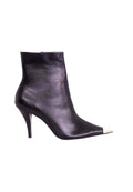 Beige Calf Leather Ankle Boots Inga – 8.7cm Heeled Pointed-Toe-4